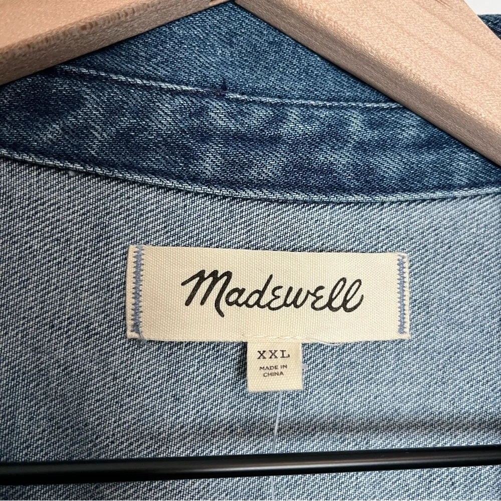 Madewell - Denim Relaxed Coverall Blue Glenroy Wash Jumpsuit Coveralls - XXL